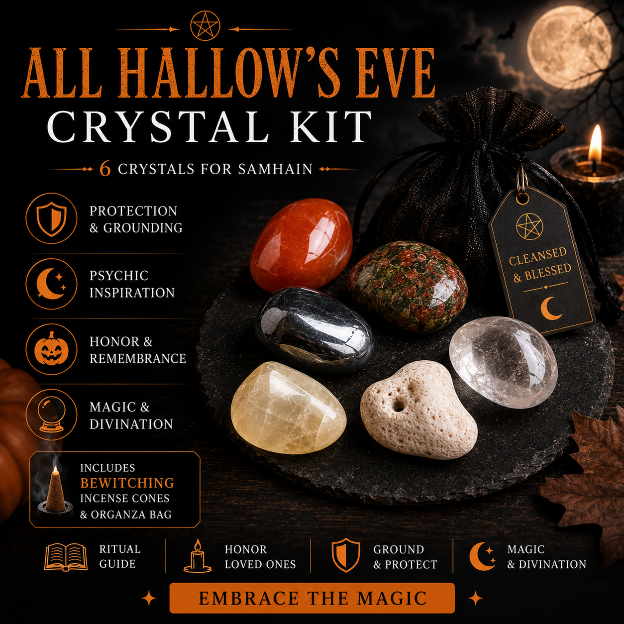 Halloween Crystal Pouch