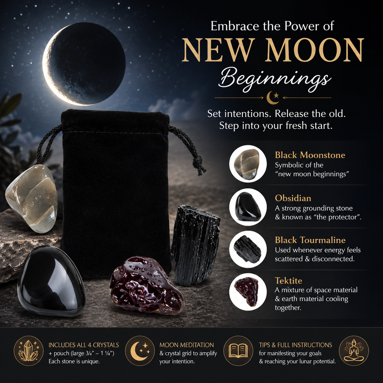 New Moon Crystal Set