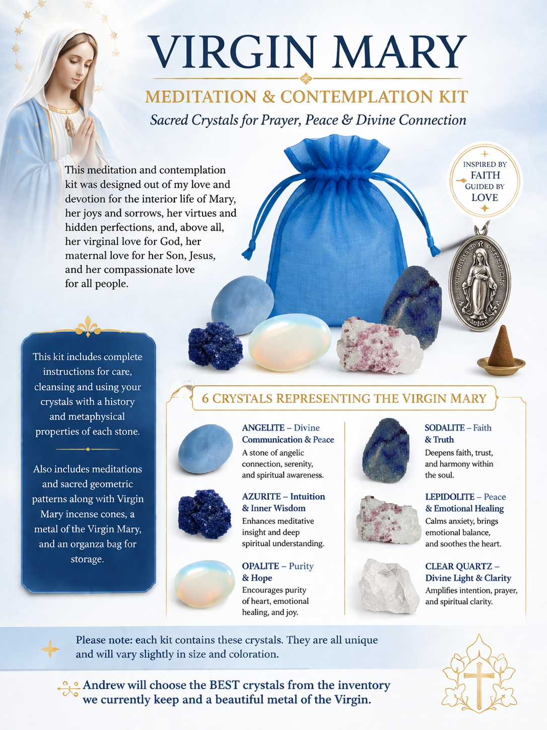 Crystal Kit for the Virgin Mary