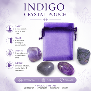 Indigo Crystal Pouch