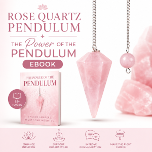 Rose Quartz Pendulum + Ebook