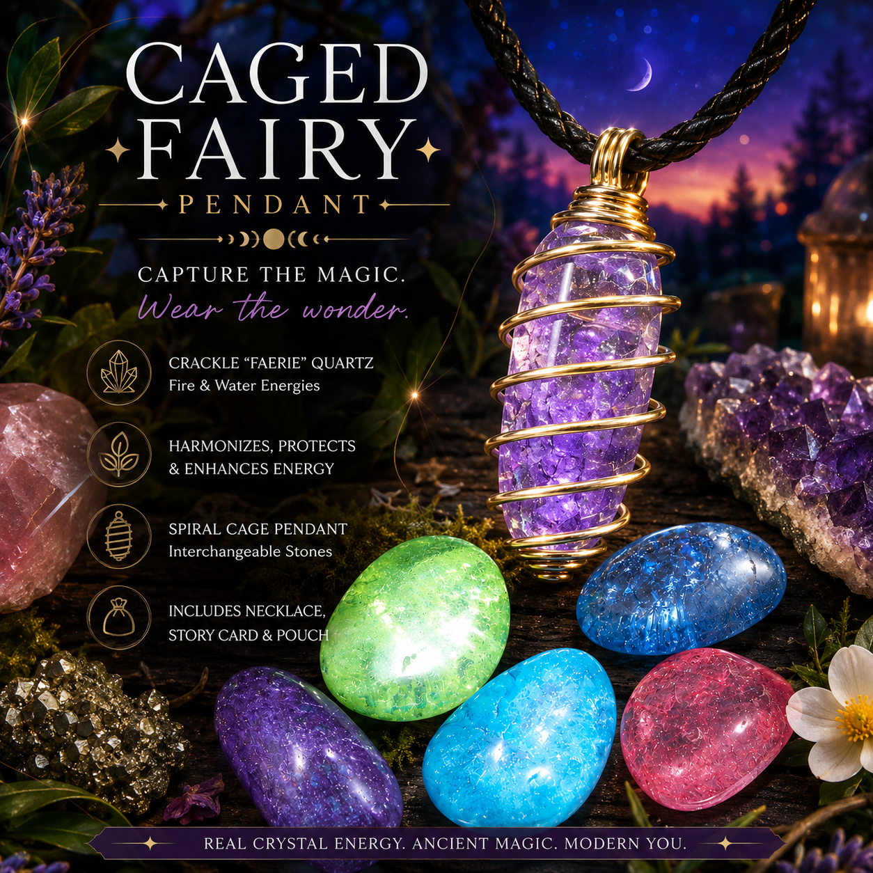 Caged Fairy Pendant - Image 2