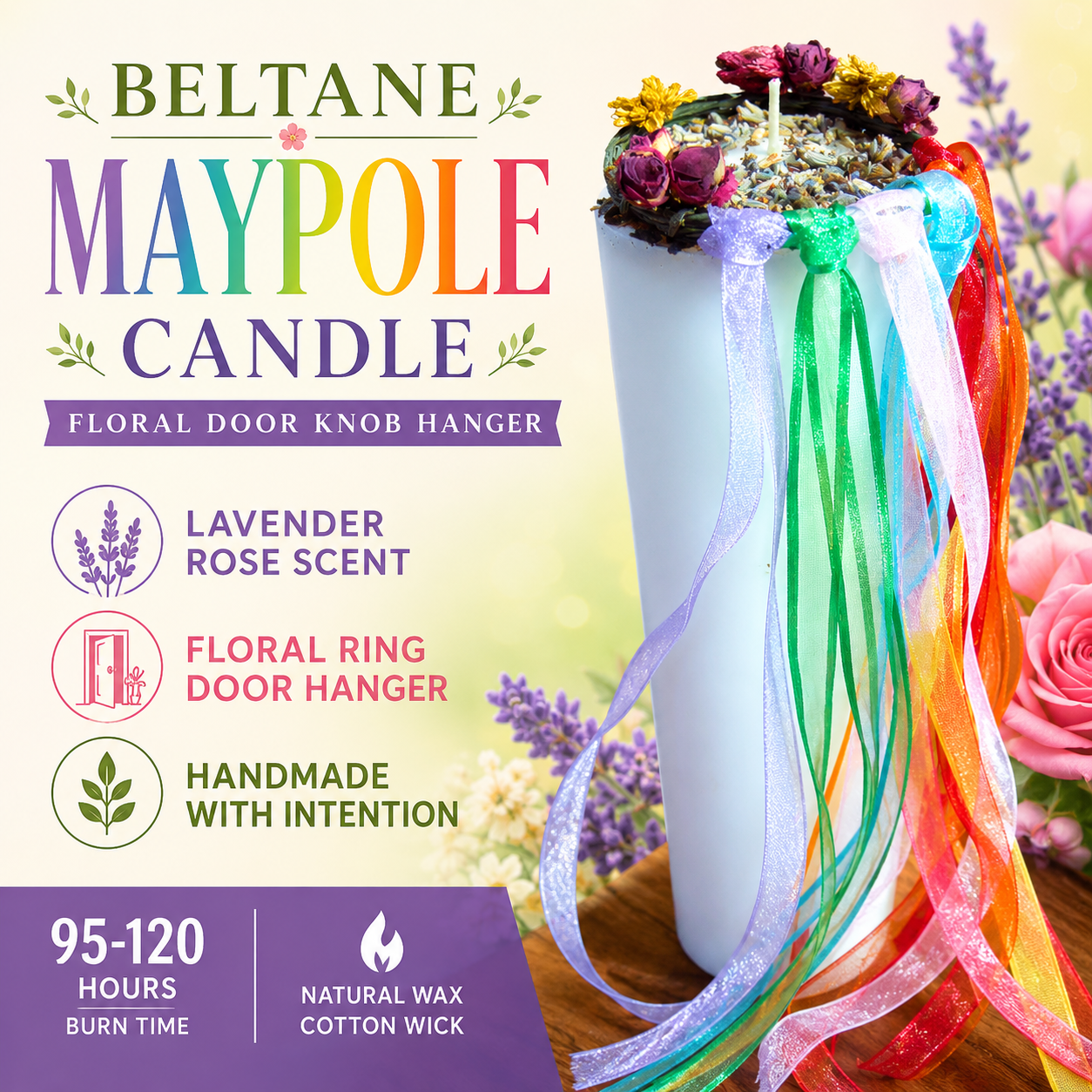 Maypole Celebration Candle
