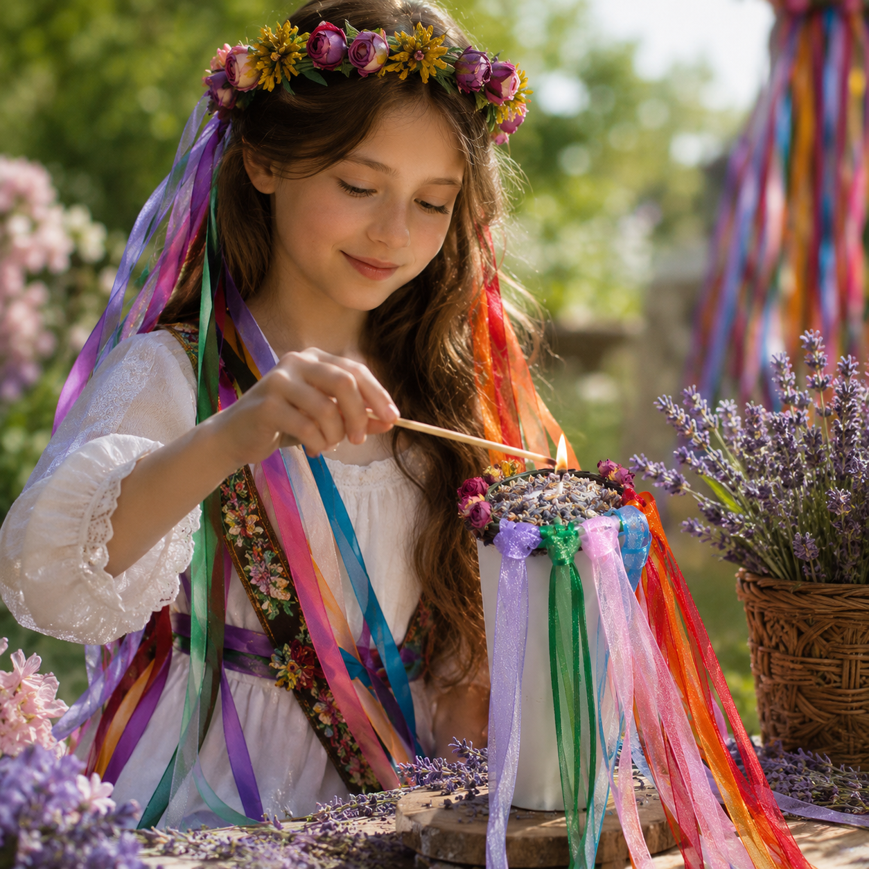 Maypole Celebration Candle - Image 3