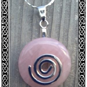 Celtic Stone Spiral Pendant