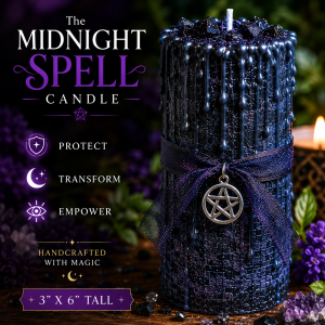 Midnight Spell Candle 3 x 6"