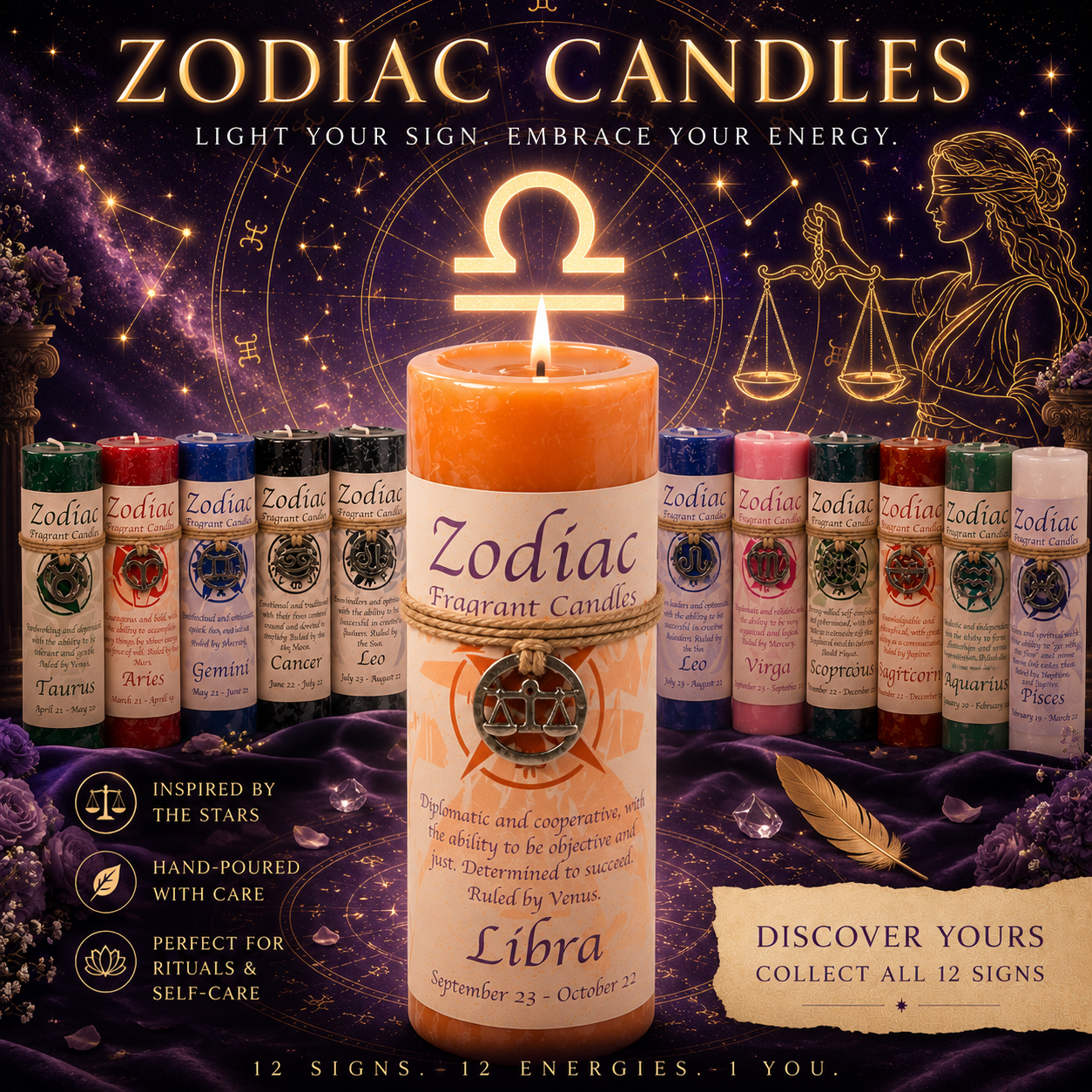 Libra Astro Candle