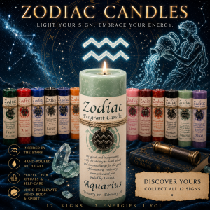 Aquarius Astro Candle