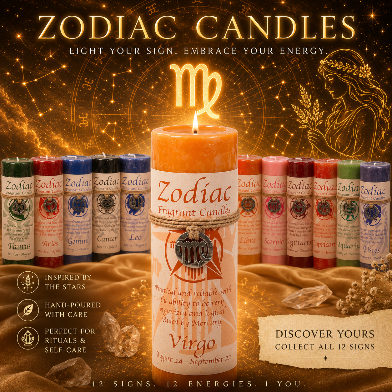 Virgo Astro Candle