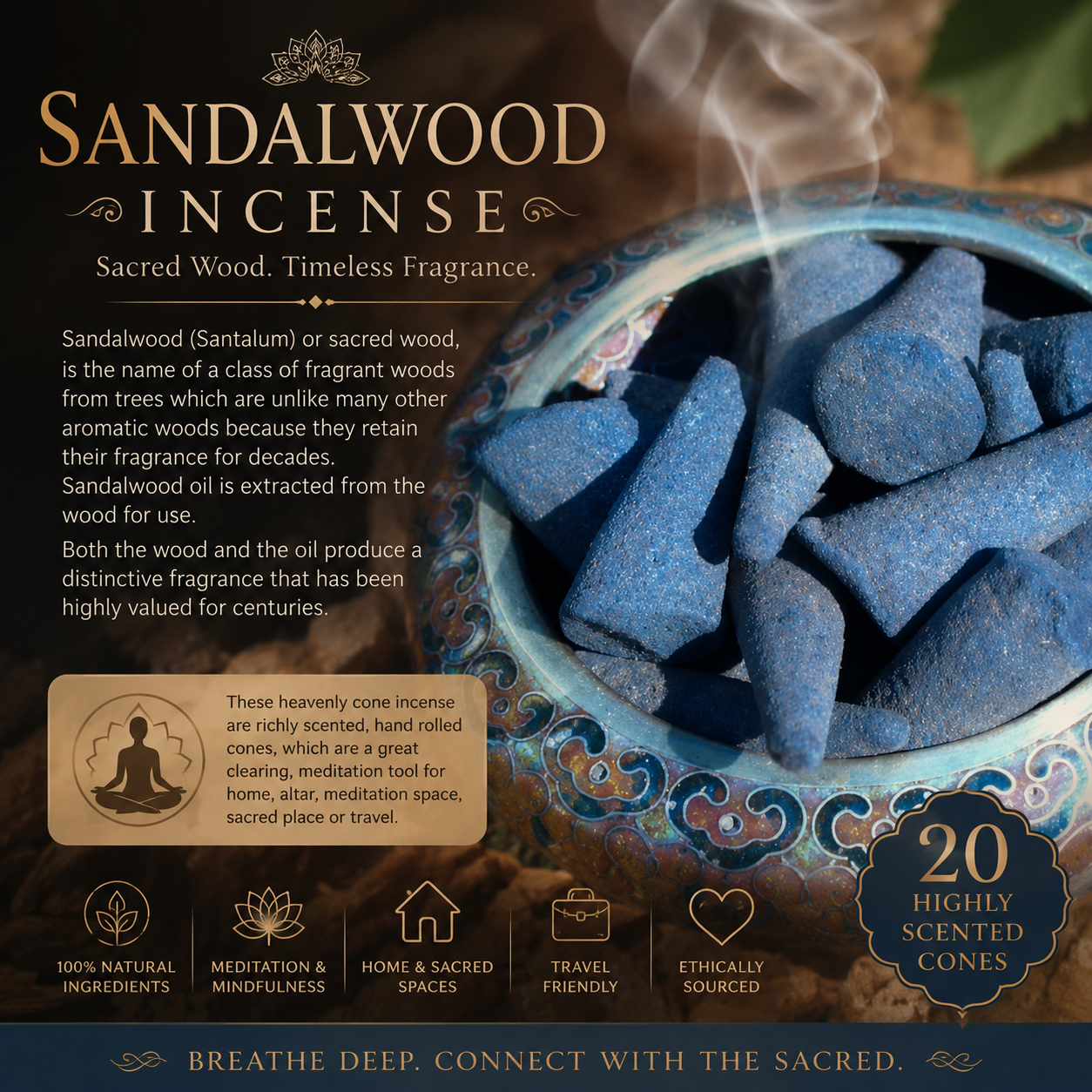 Sandalwood Incense Cones