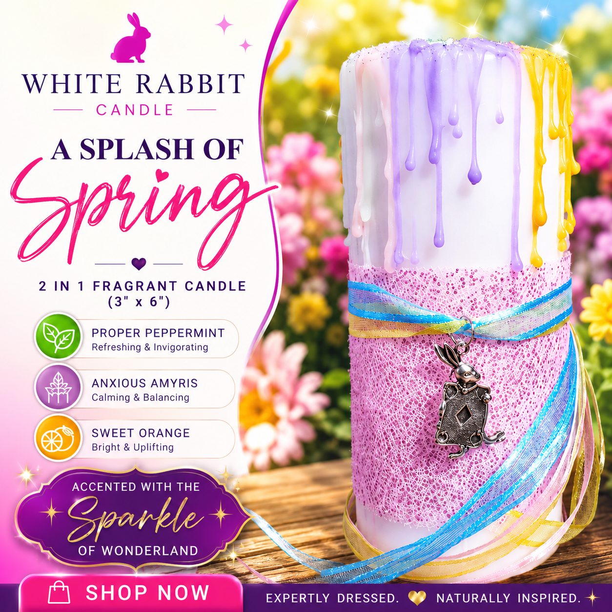 White Rabbit Candle