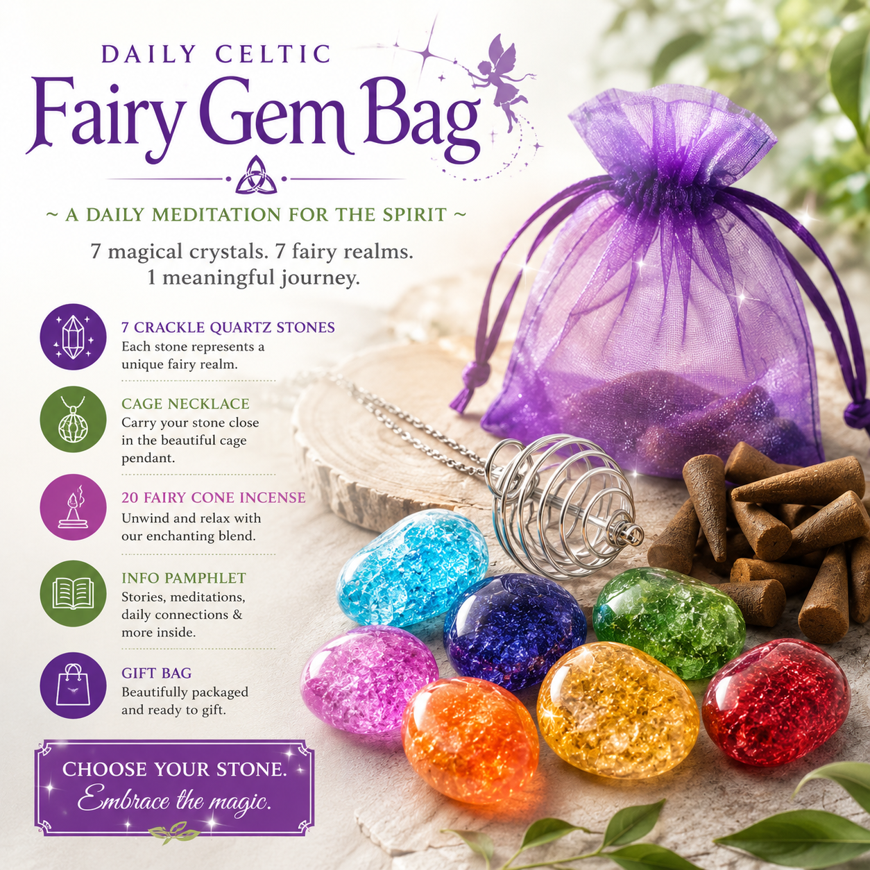 Daily Celtic Fairy Gem Bag