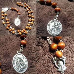 Angel Chaplet Olive Wood Prayer Beads
