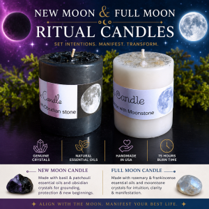 New Moon/Full Moon Candle Set