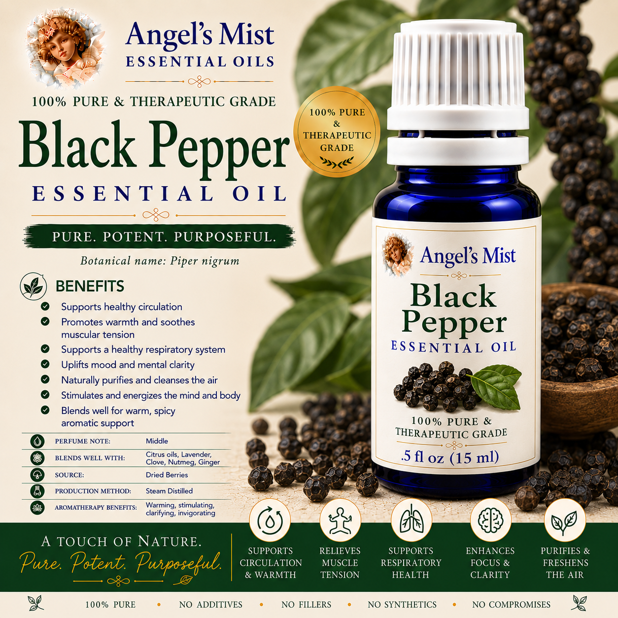 Angel's Mist Black Pepper Essential Oil