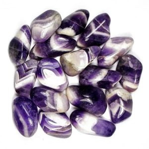 Chevron Amethyst Tumblestone Only