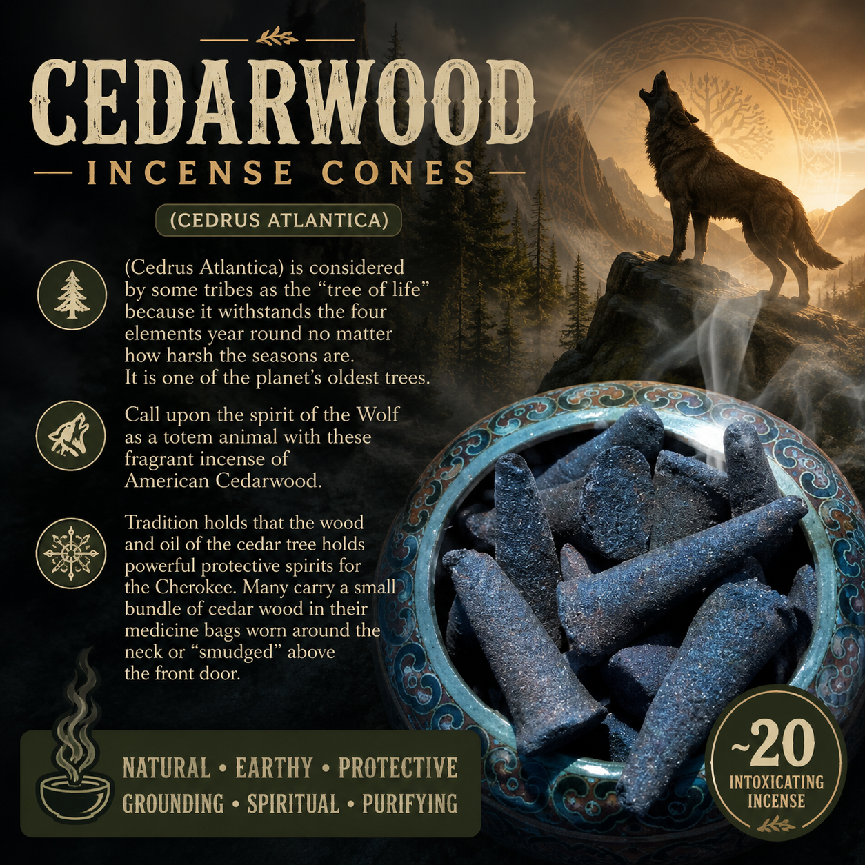 Cedarwood Incense Cones