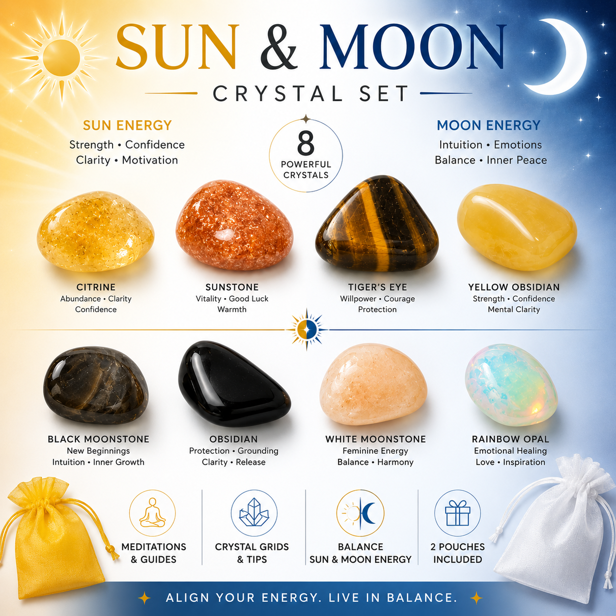 Sun & Moon Crystal Set