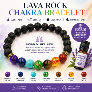 Lava Rock Chakra Bracelet