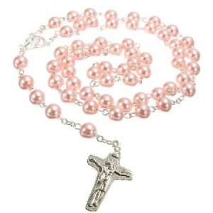 Medjugorje Pink Pearl Rosary