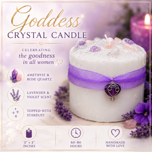 Goddess Crystal Candle