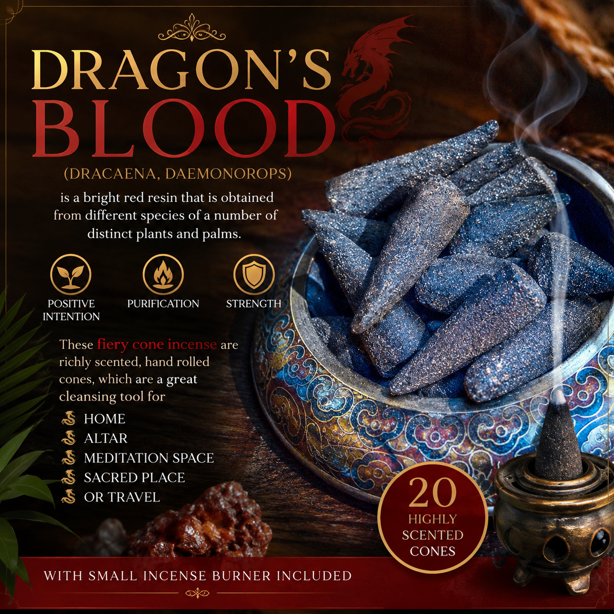 Dragon's Blood Incense Cones