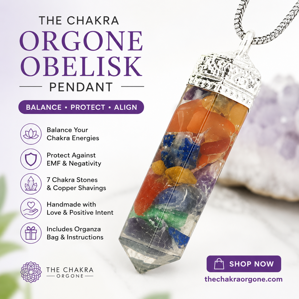 Orgone Chakra Pendant