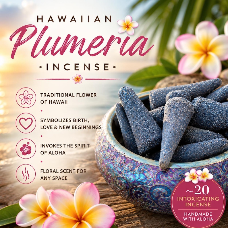 Hawaiian Plumeria Cone Incense