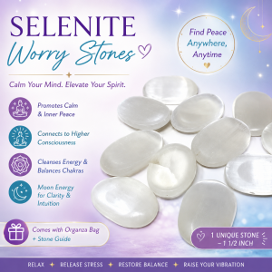 Selenite Worry Stone