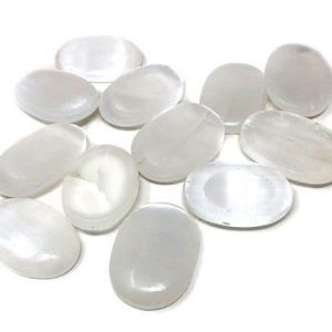 Selenite Worry Stone