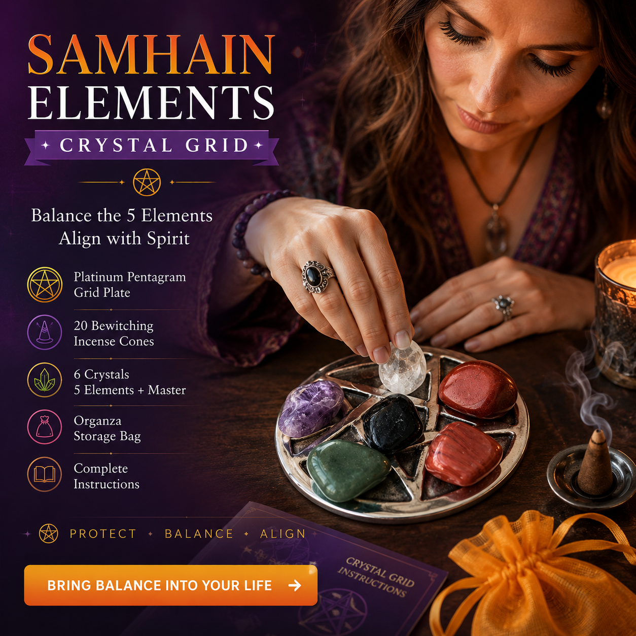 Samhain Elements Crystal Grid - Image 2